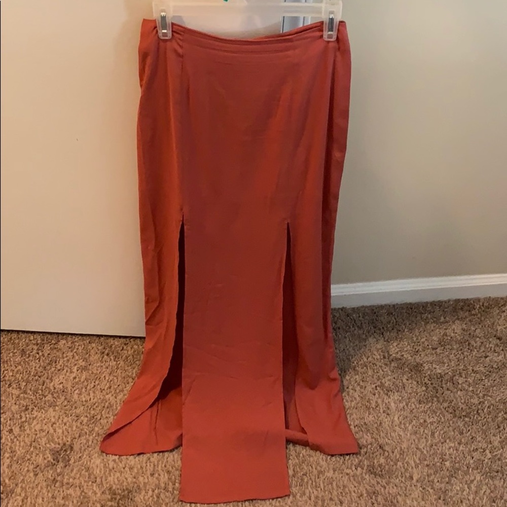 Long split skirt